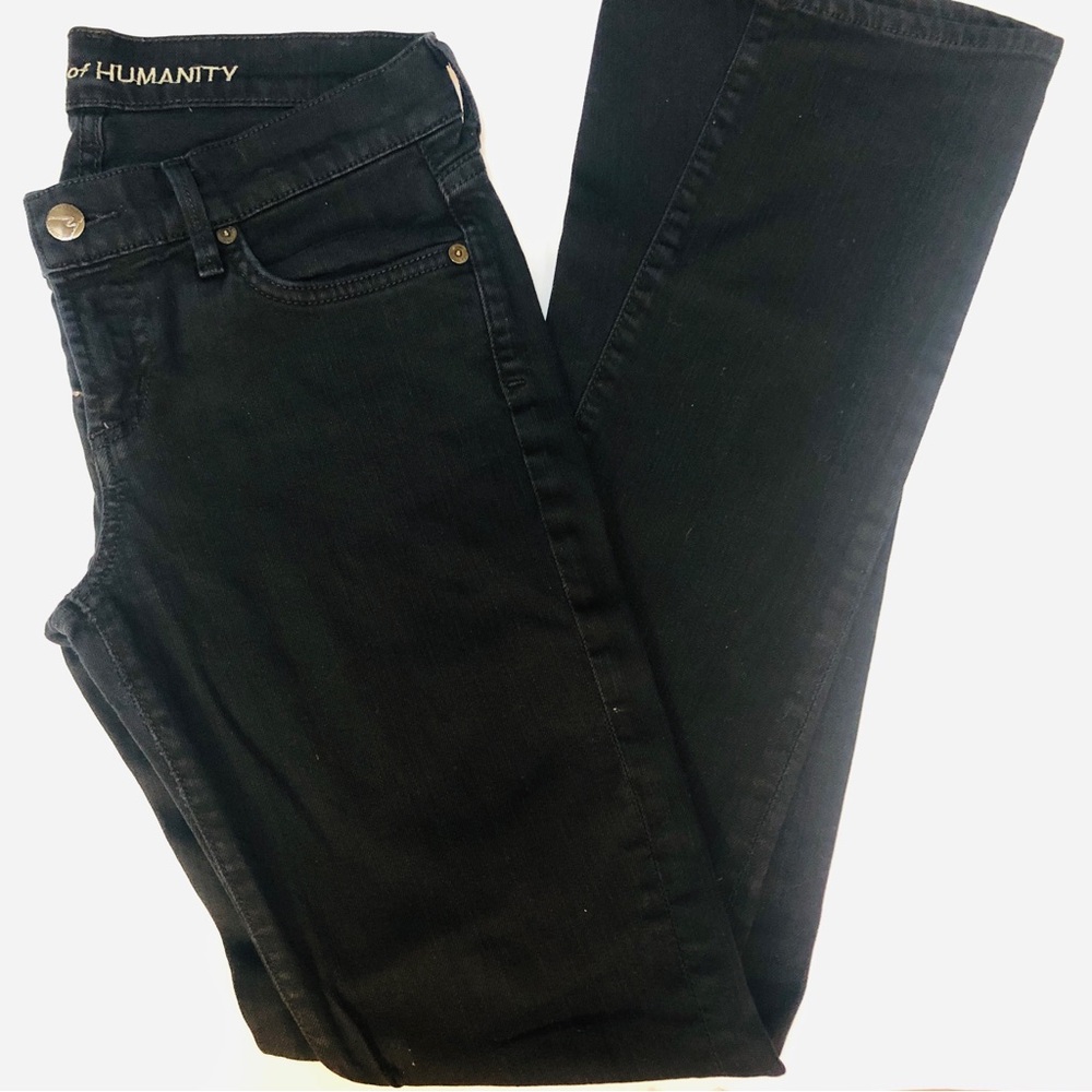 Citizens of Humanity Flare Wide Leg Jeans Black Slight Stretch Sz.26 31” Inseam